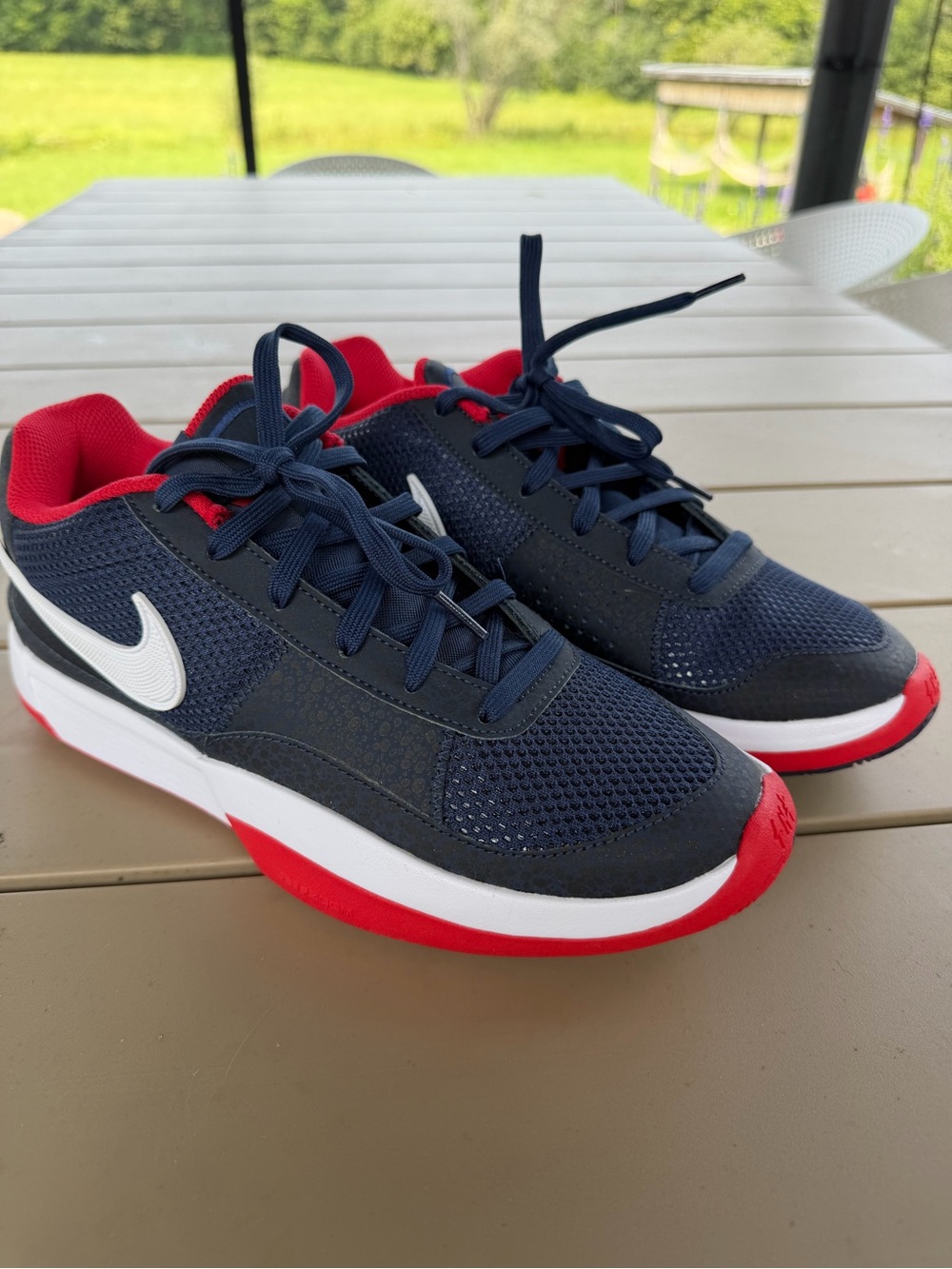 NWOT Nike Ja 1 Navy, Red & White Men's Athletic Sneakers